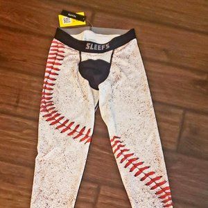 NEW! MENS/TEEN BASEBALL PRINT TIGHTS